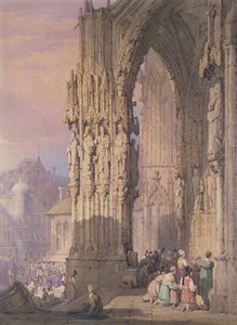 Porch of Regensburg Cathedral by Samuel Prout